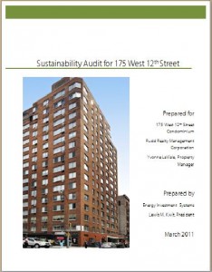175 W 12 Sustainability Audit Cover